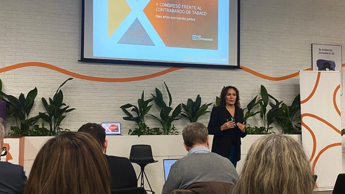 Rocio Ingelmo, en la presentación del X Congreso Frente al Contrabando de Tabaco.