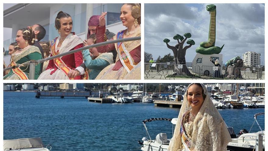 El viaje de Carmen y la corte a Ibiza por el 25 aniversario de La Nostra Falla de Portmany