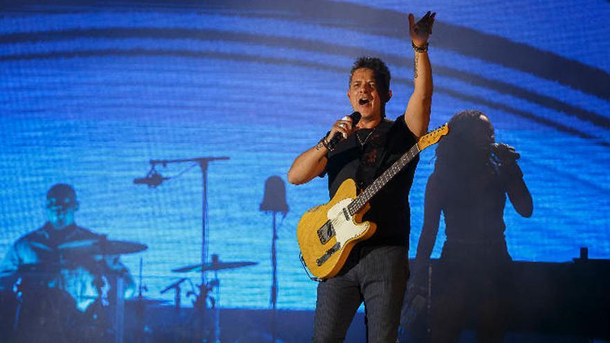 Alejandro Sanz, el pasado viernes, en el Francisco Peraza, en Tenerife.