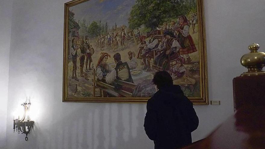 Uno de los cuadros de Ricardo Segundo ubicado en la sede central de la Diputación Provincial.