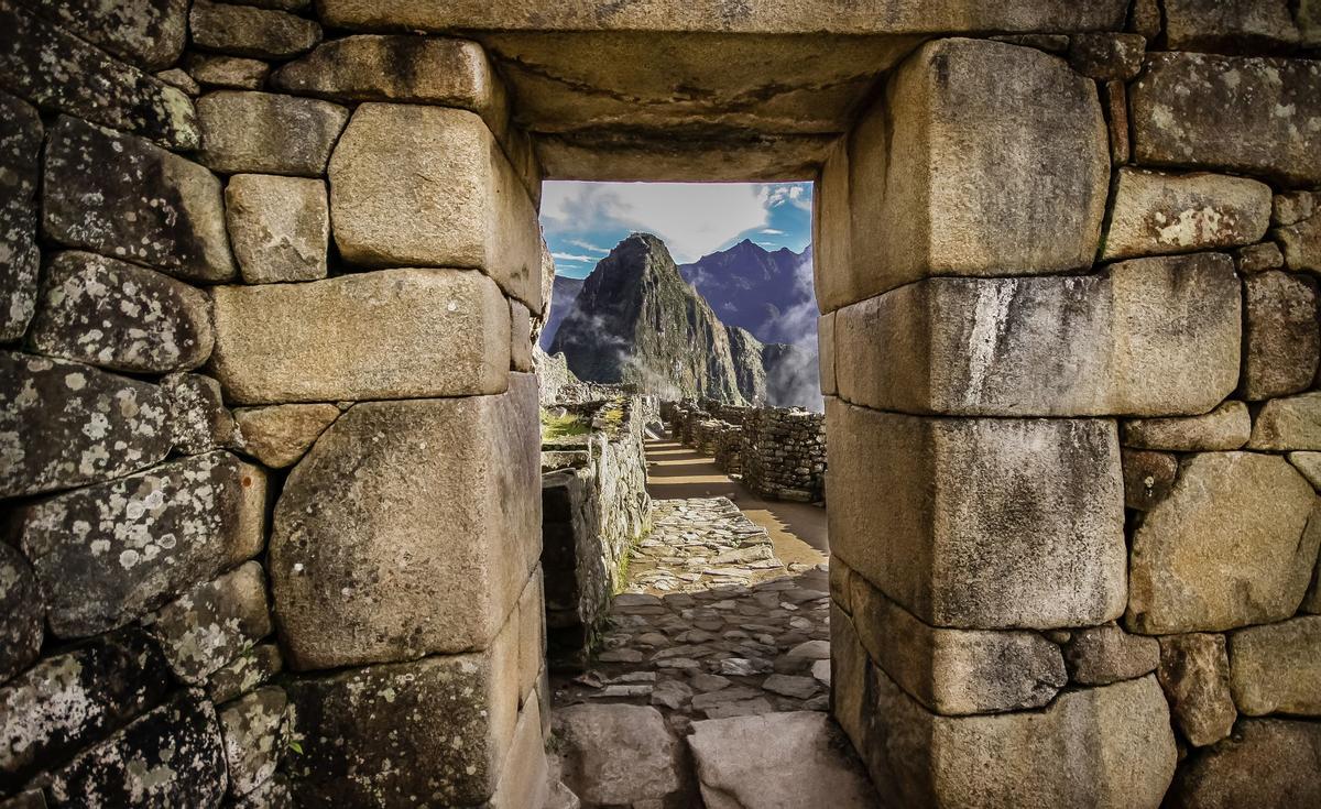 En las ruinas de Machu Picchu