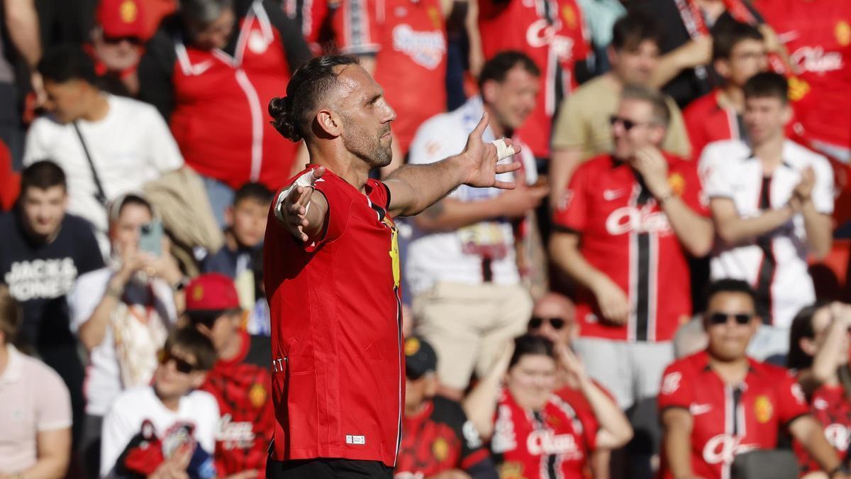 Muriqi celebra el gol del triunfo ante el Real Madrid.