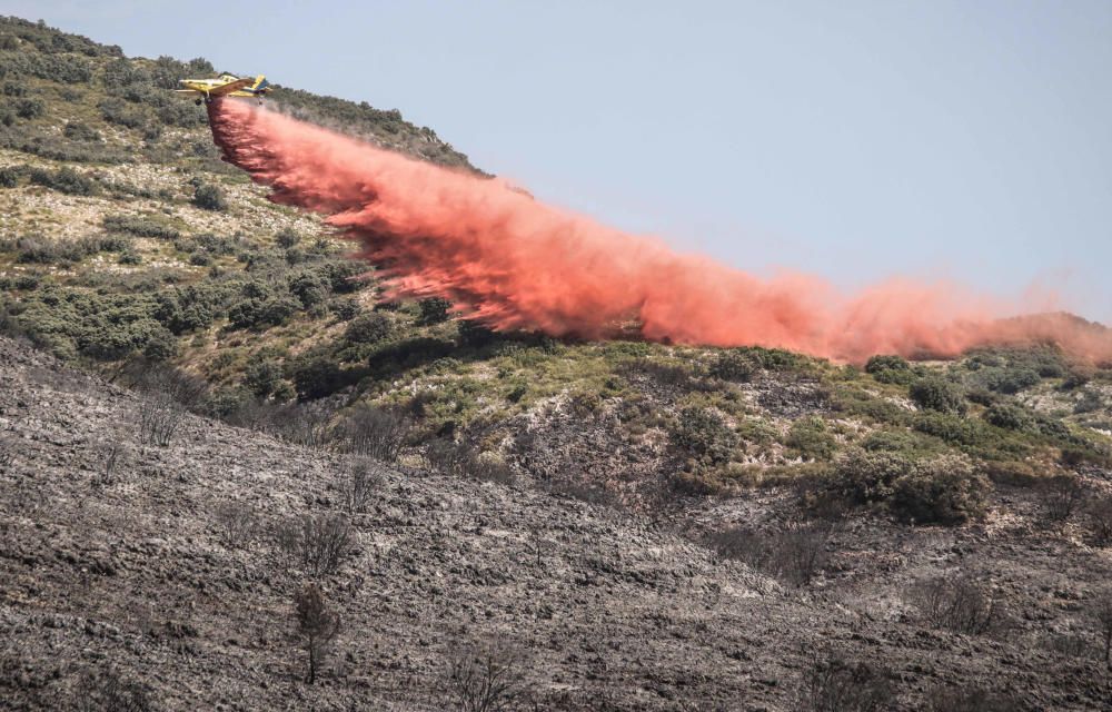 Incendio en la Vall de Gallinera