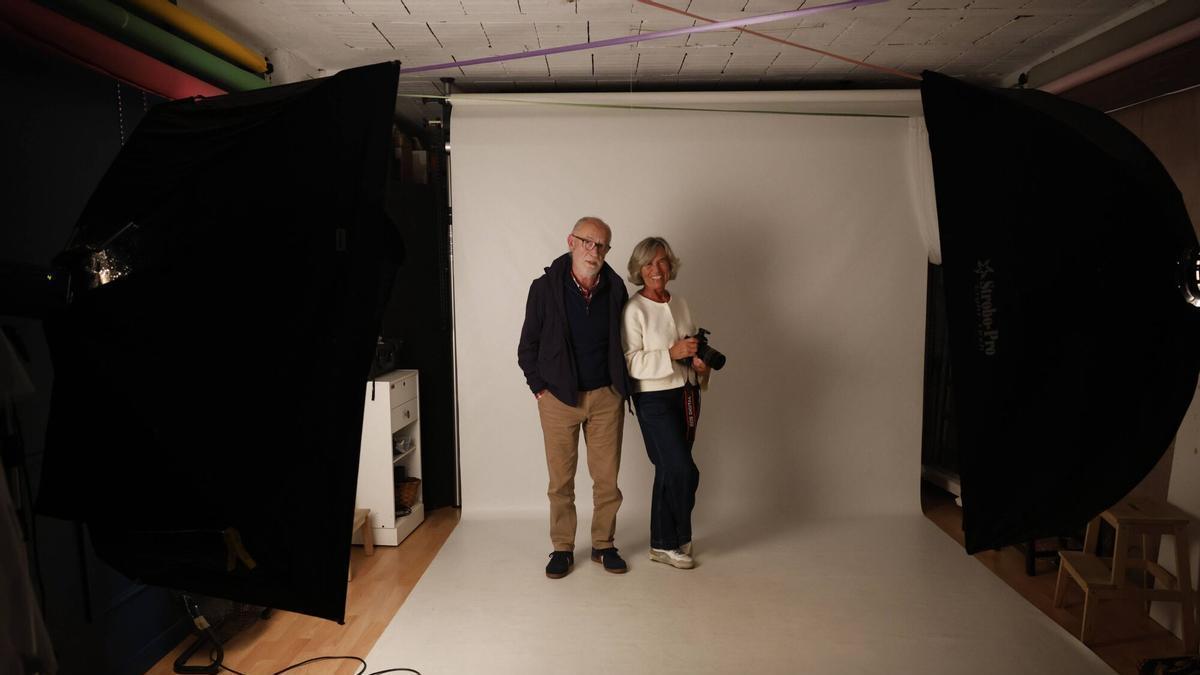 Sandalio Quirós y Begoña Riestra, en su estudio.