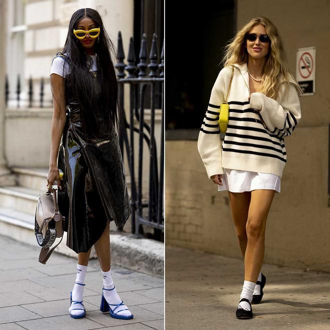 Street style calcetines blancos