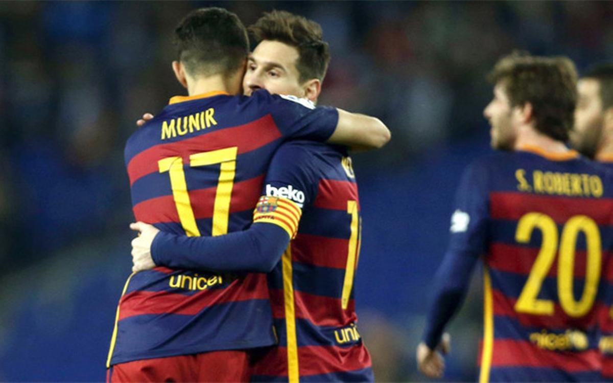 Munir y Messi, los protagonistas del derbi. Goleador y asistente