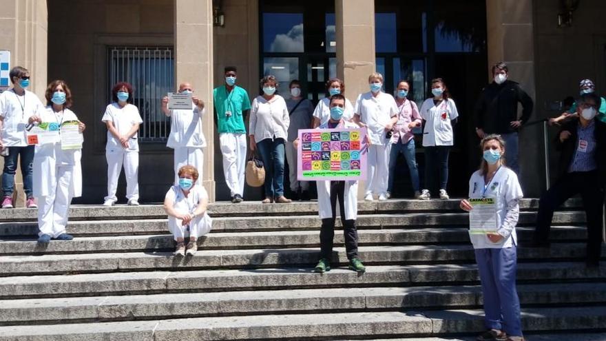 Concentració de professionals sanitaris a l&#039;hospital Josep Trueta de Girona, ahir