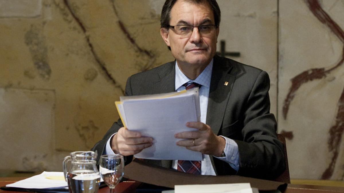 Artur Mas, durante la reunión del Consell Executiu de este martes.