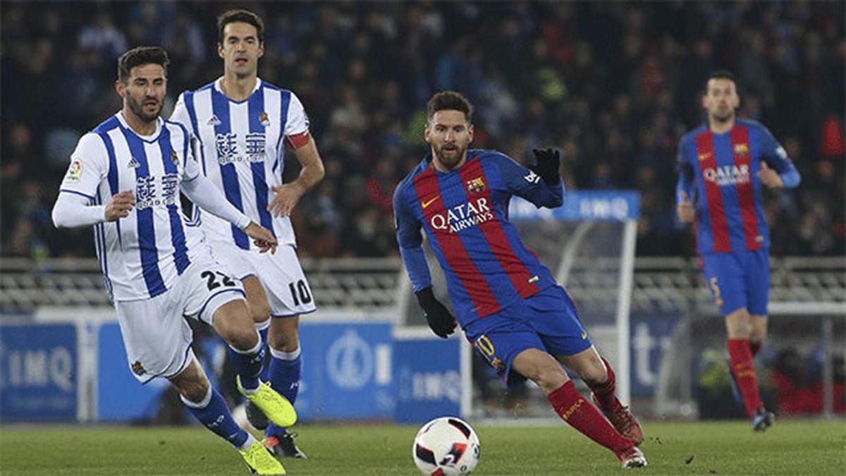 Leo Messi, ante la Real Sociedad