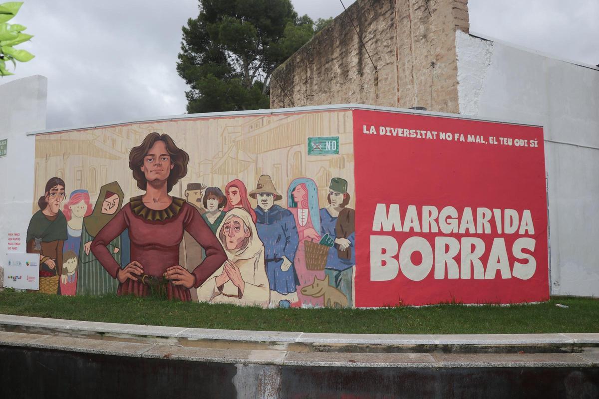 El mural dedicado a Margarid Borràs en Llíria.