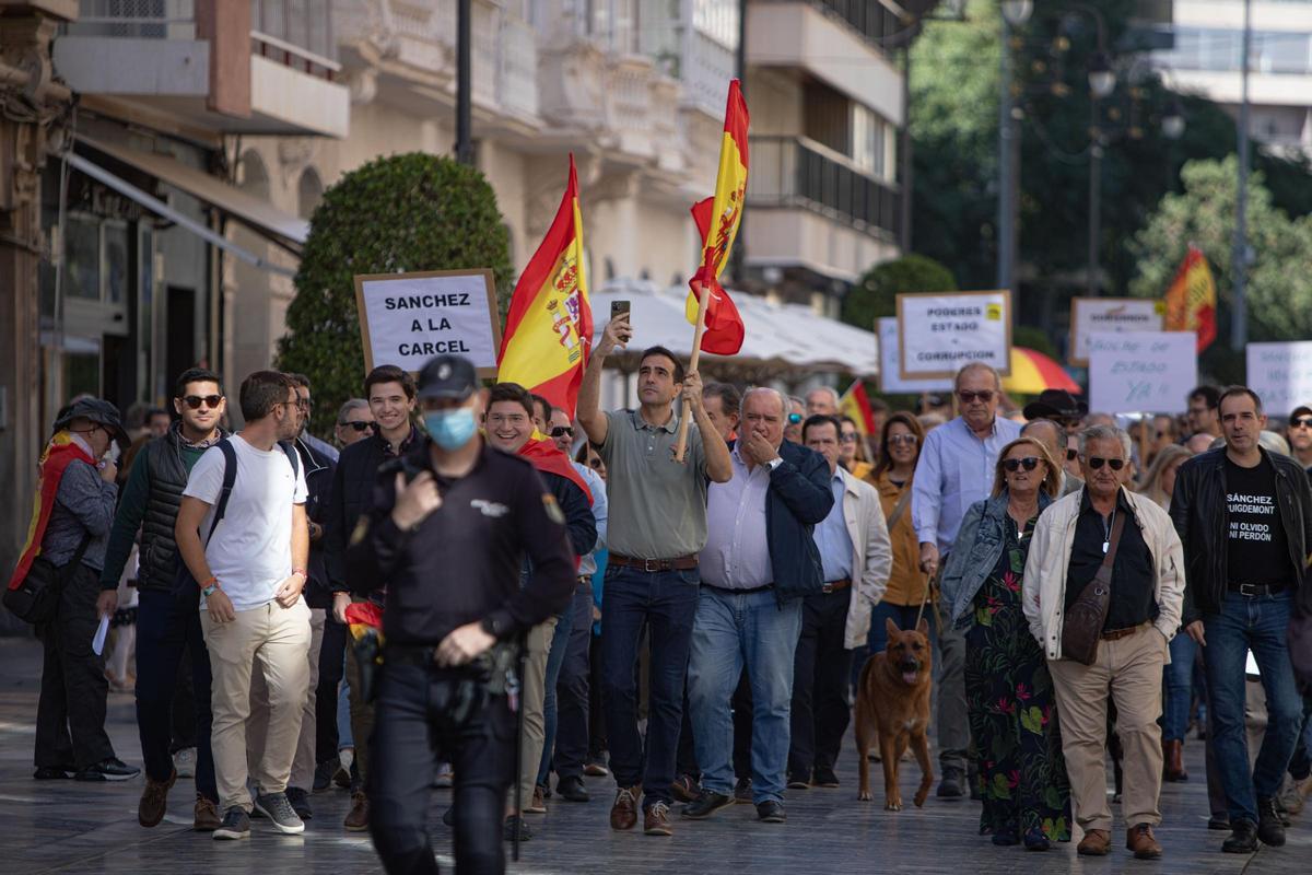 Protesta contra la amnistía en Cartagena - La Opinión de Murcia