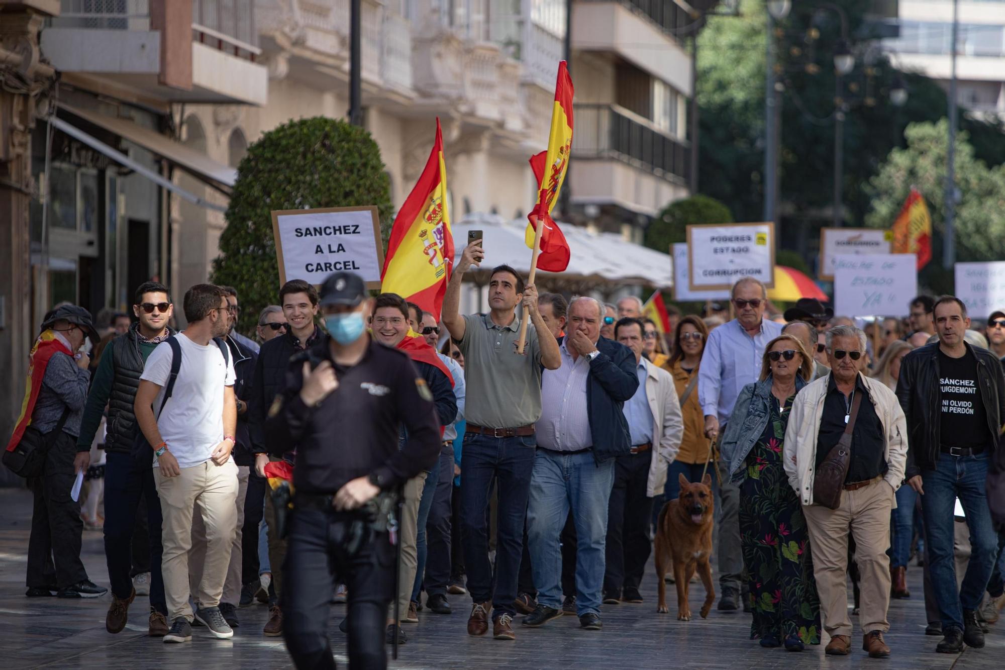 Protesta contra la amnistía en Cartagena