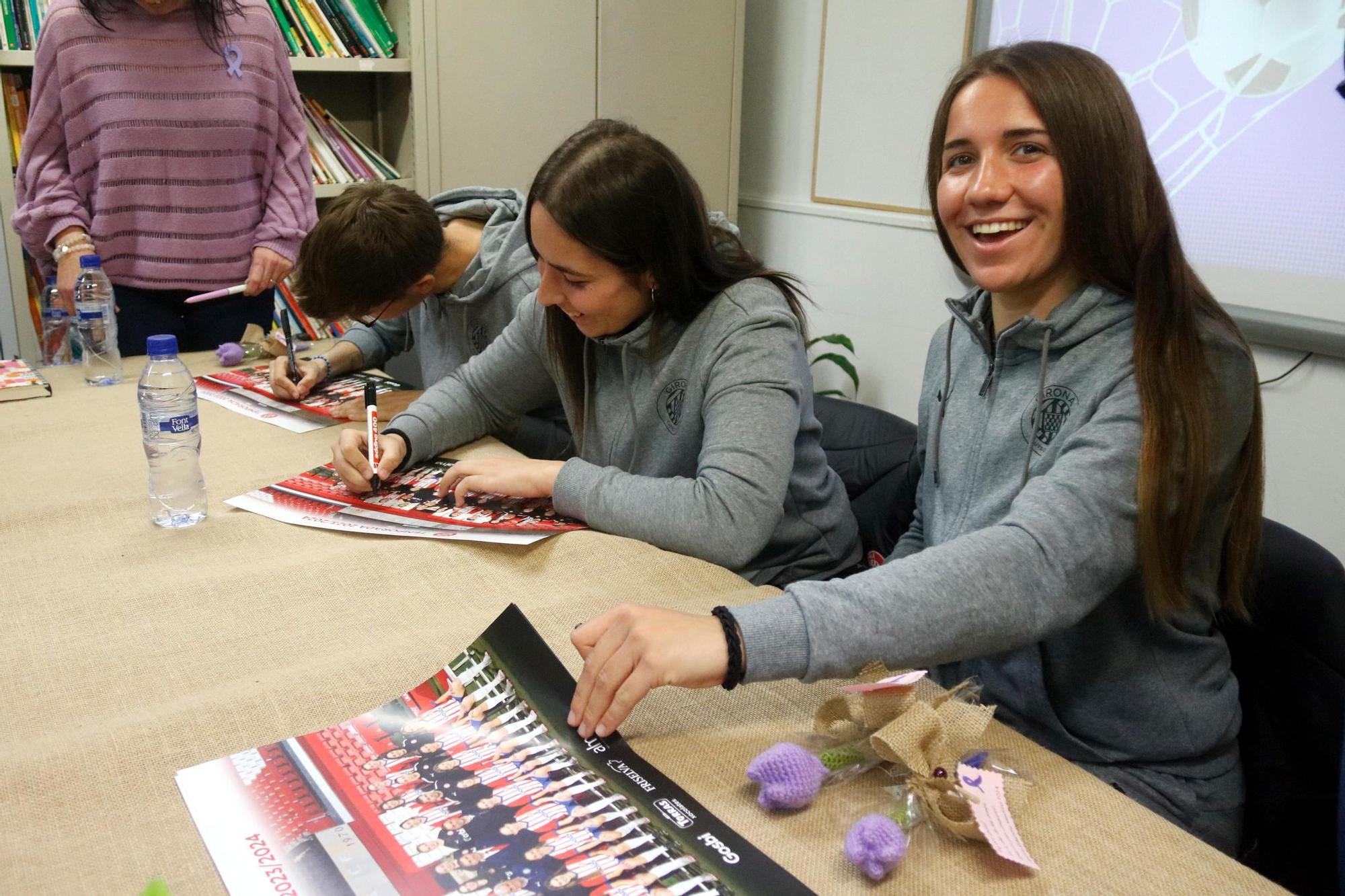 8-M al centre de justícia juvenil de Montilivi: trencant estereotips de gènere amb les futbolistes del Girona FC