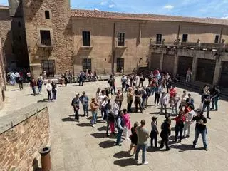 Así estaba la Ciudad Monumental de Cáceres de turistas este sábado