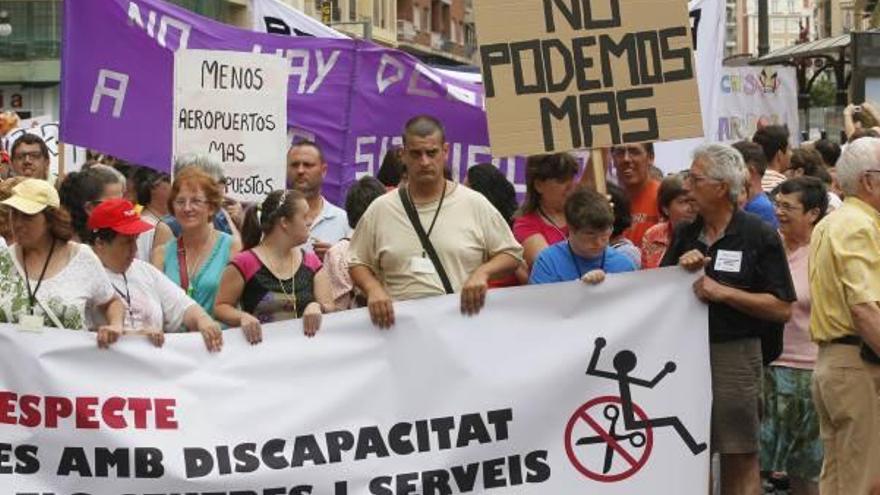 Manifestación por la dignidad de personas con discapacidad.