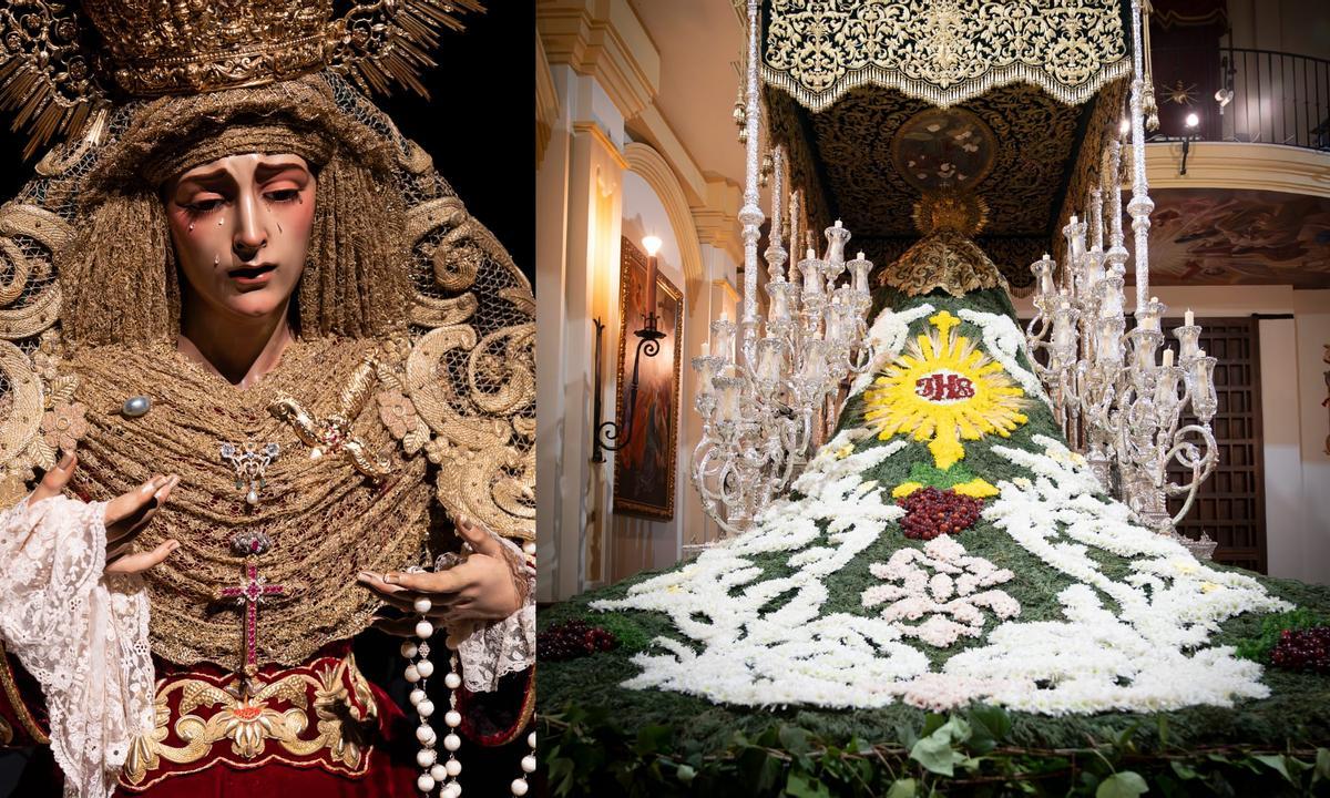 El manto floral de la Virgen de Las Penas de este 2026.