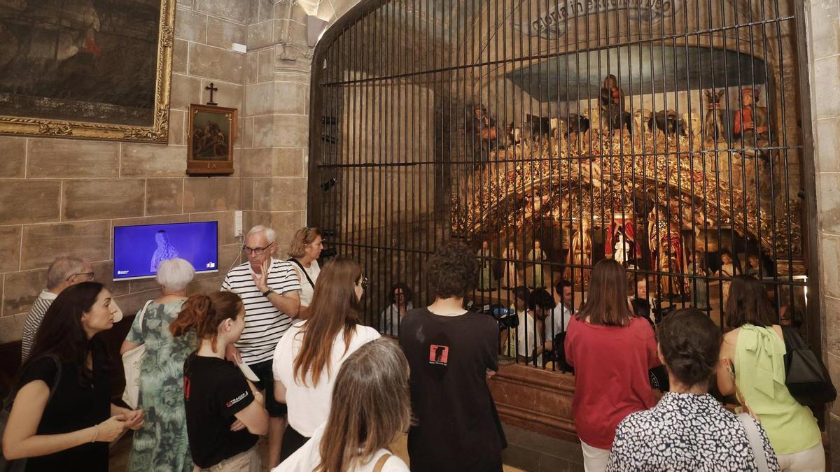El belén de la Sang ha sido presentado hoy a los medios tras el largo proceso de restauración