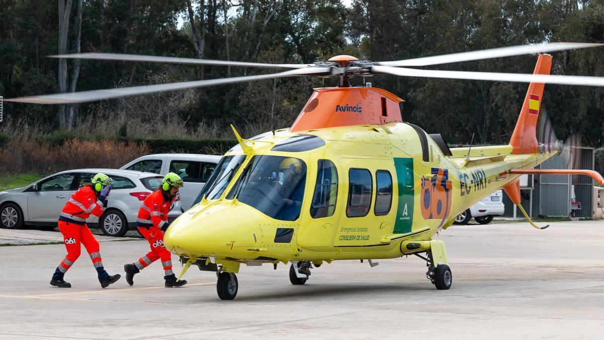 La persona herida tuvo que ser evacuada en helicóptero