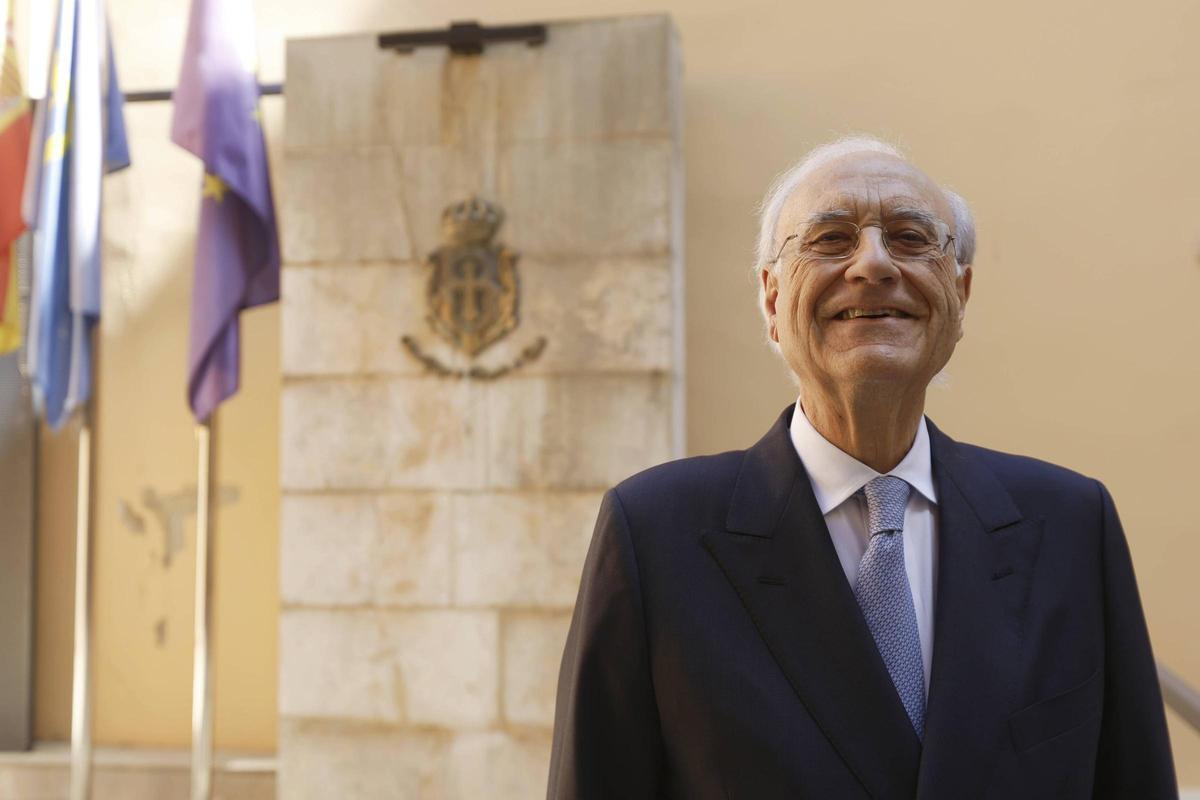Ángel Rojo, en la sede del Colegio de Abogados de Oviedo este viernes.