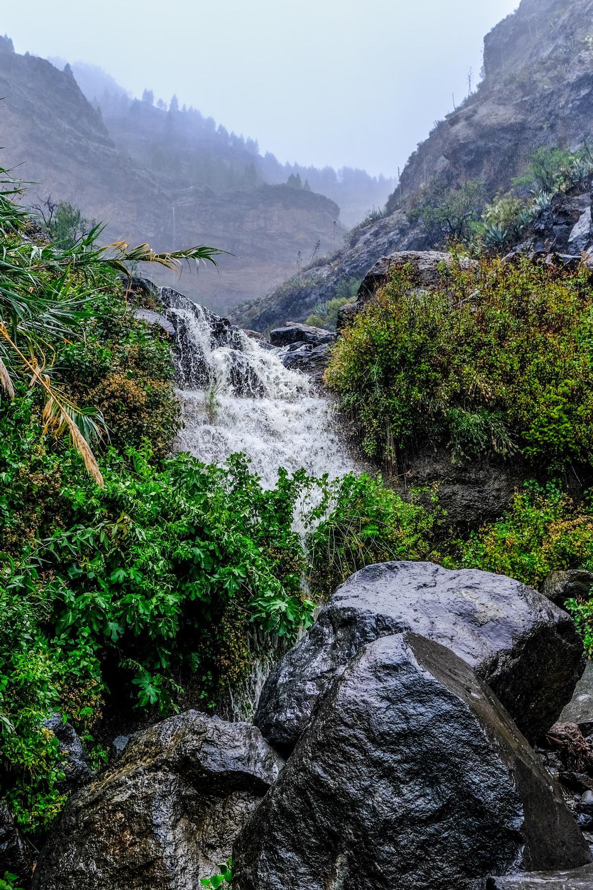 Las lluvias de la borrasca Óscar en Santa Lucía y San Bartolomé de Tirajana