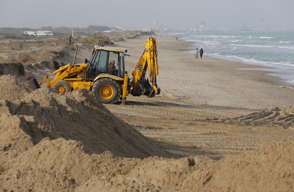 Obras en las playas del Saler y la Garrofera