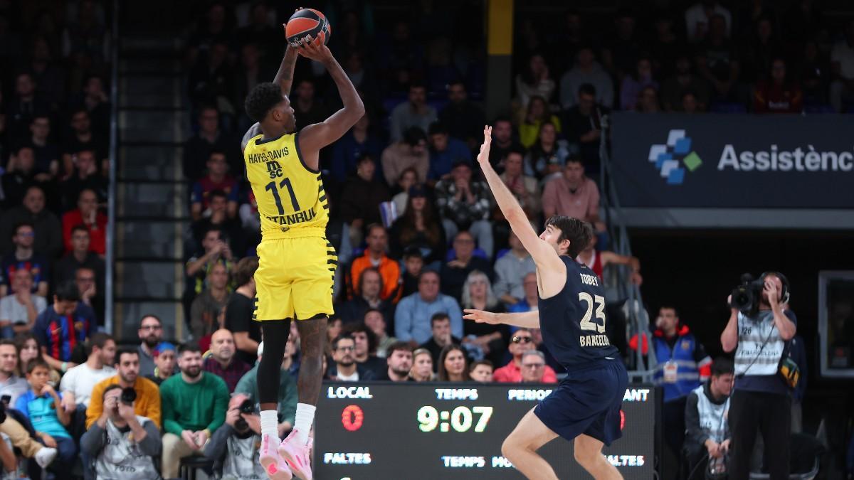 Nigel Hayes-Davis, en el partido de la primera vuelta ante el Barça