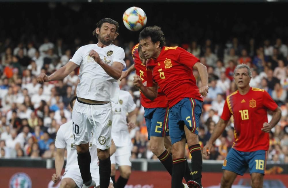 El partido Leyendas del Valencia CF - Selección Española