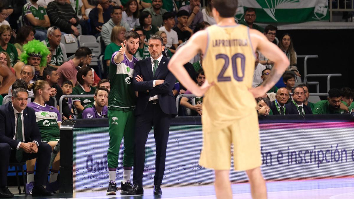 Ibon Navarro, en el partido de este domingo entre Unicaja y Barça.