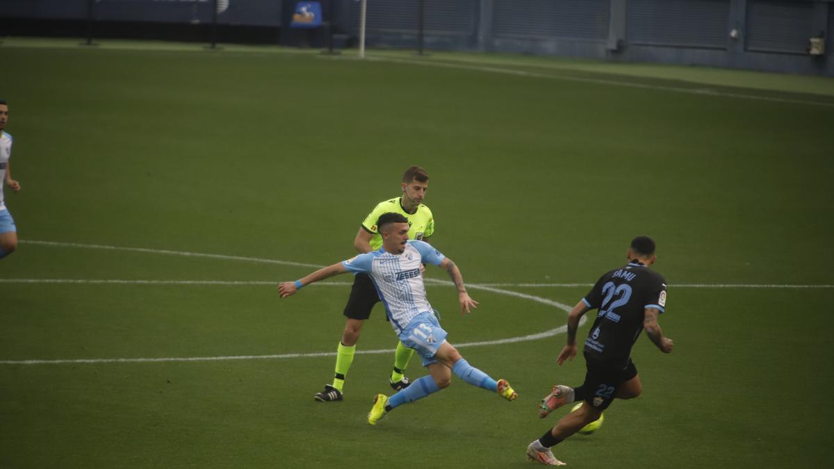 Partido de la Liga Smartbank entre el Málaga CF y el Almería