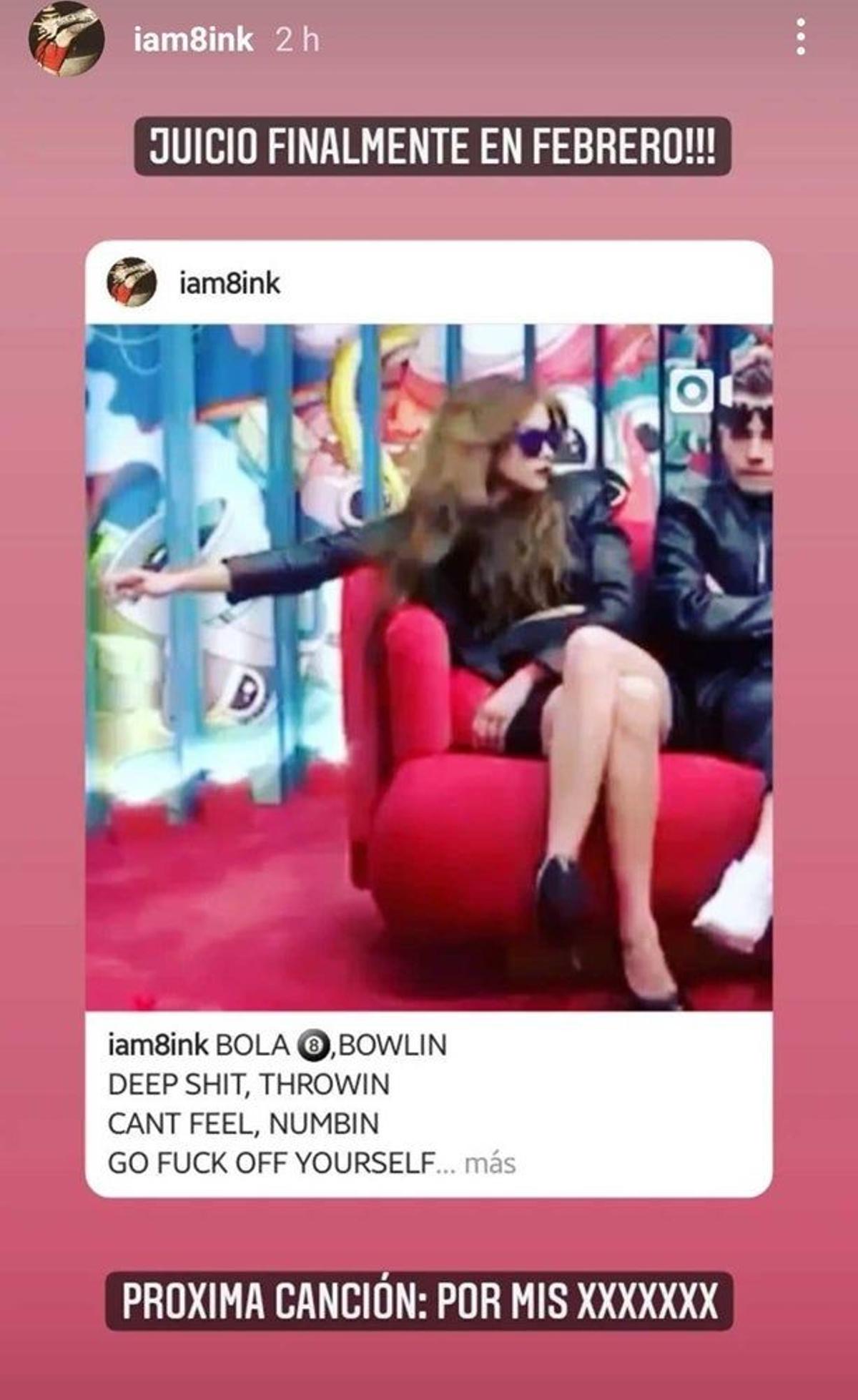 Anuncio de Carlota Prado en Instagram