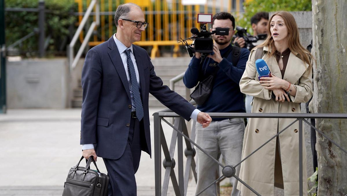 El inspector jefe Manuel Morocho, a la salida de la Audiencia Nacional.