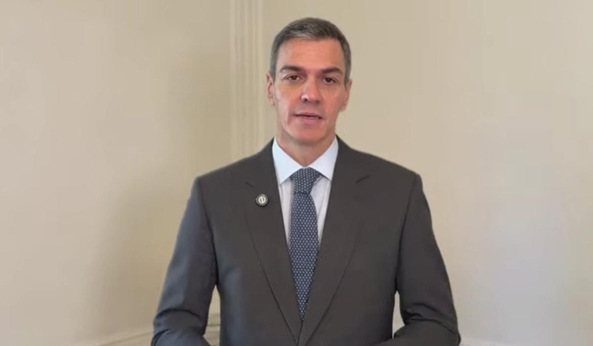 Pedro Sánchez en el vídeo que ha enviado al Congreso Extraordinario del PSOE de Extremadura