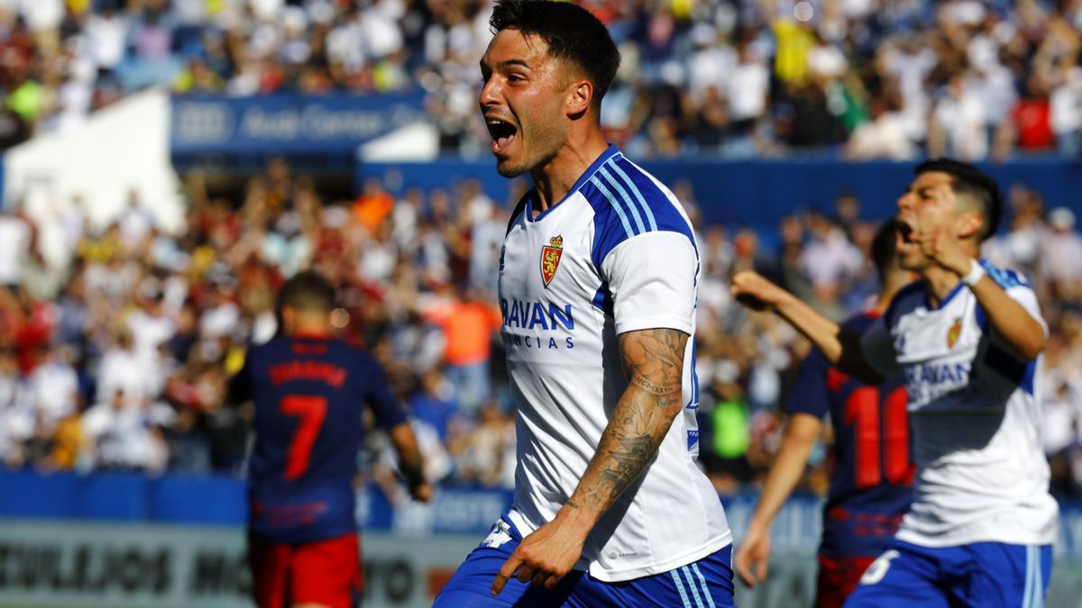 Lluís López celebra el gol marcado ante el Albacete.