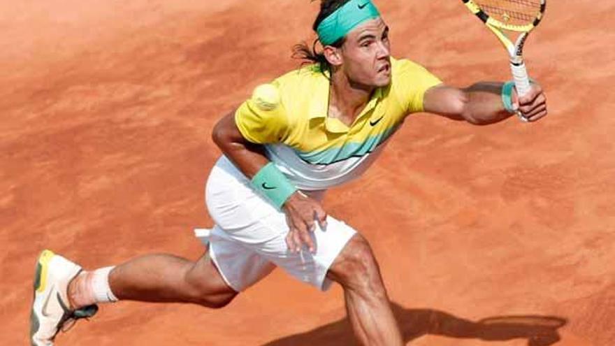 Nadal, durante la final del Godó, ante Ferrer.