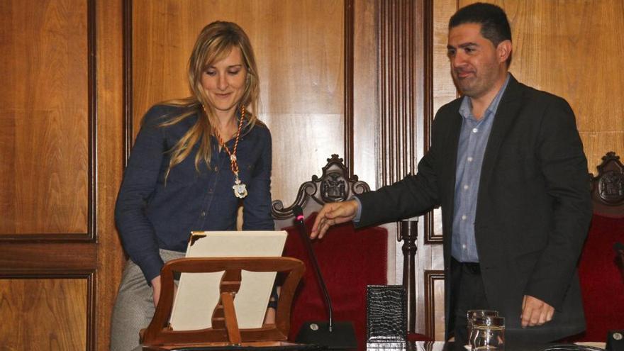 Sabina Gregorio durante la toma de posesión