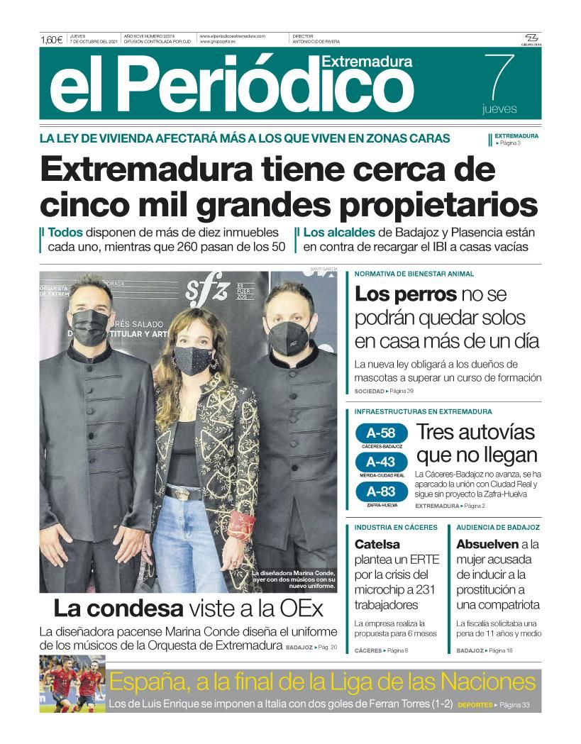 Consulta la portada correspondiente al día 7 de octubre del 2021