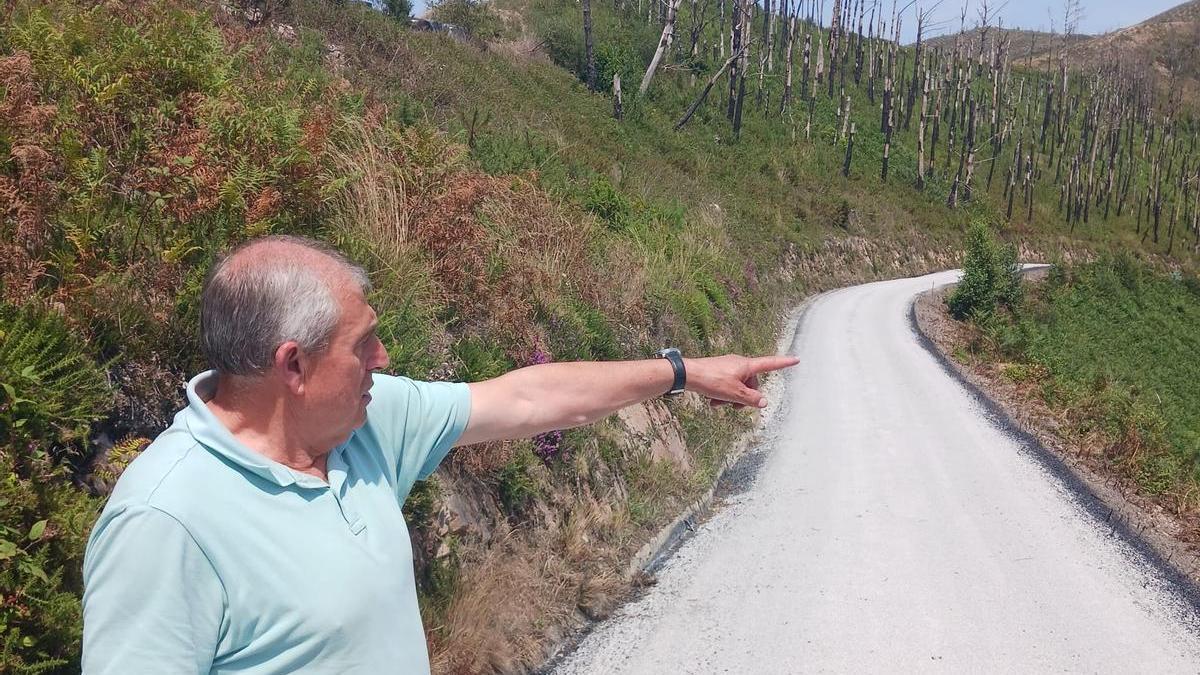 El concejal de Obras, Carlos Fernández, supervisa los trabajos.