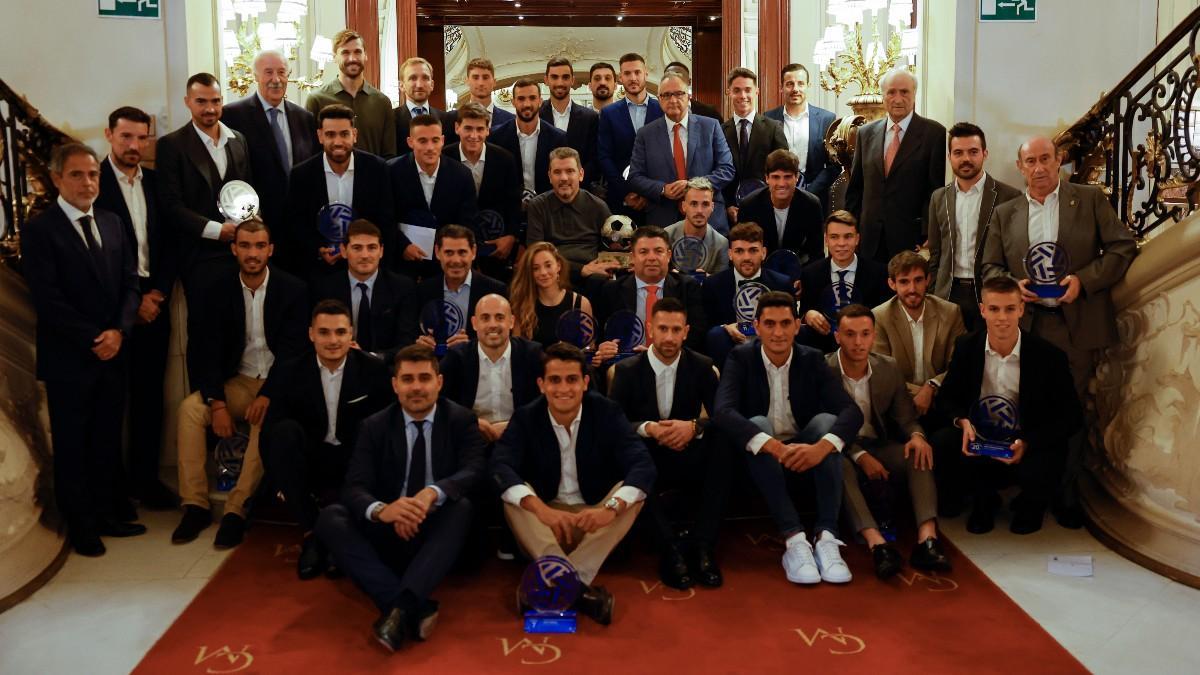 Los futbolistas premiados en los Premios AFE