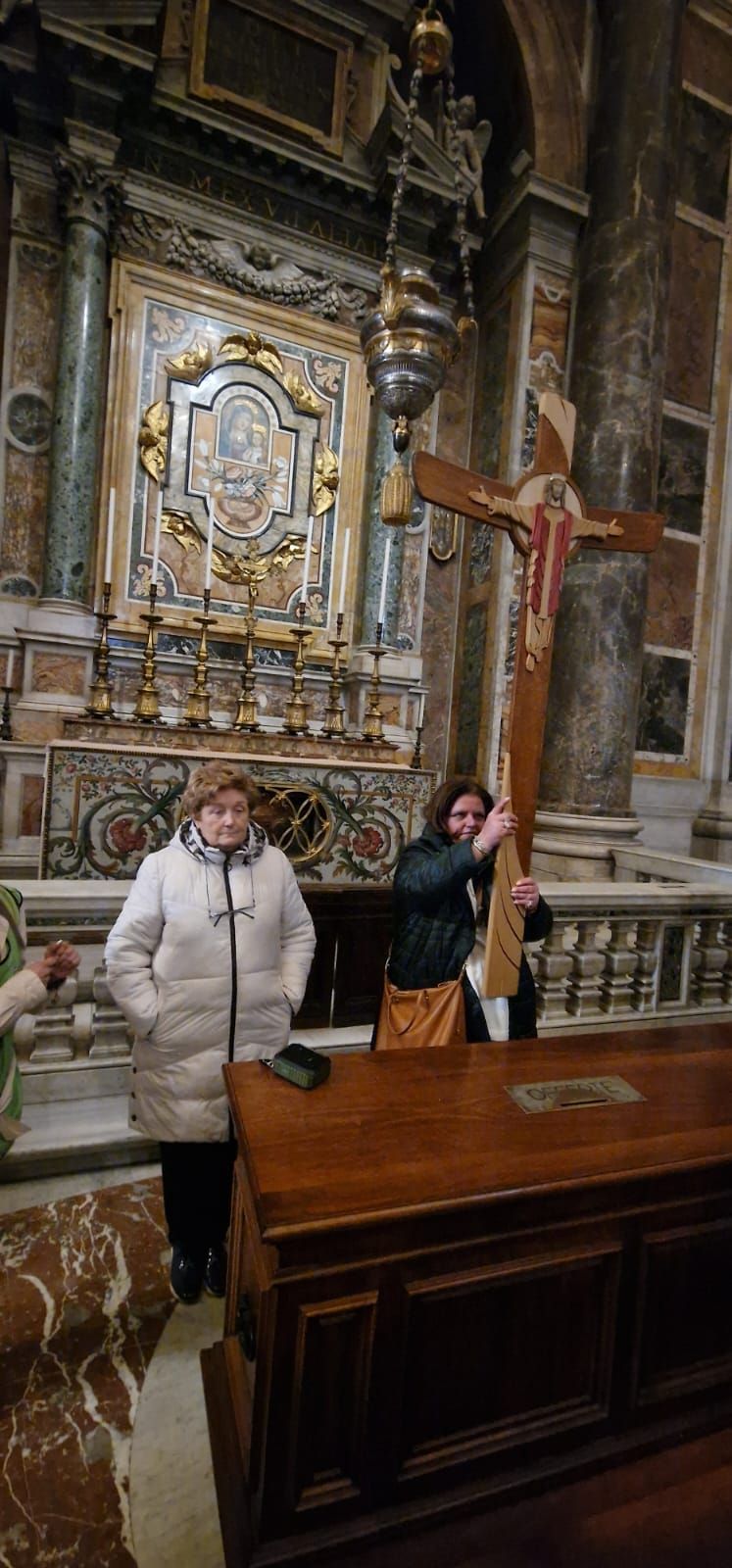 Alfombristas de Bueu en el jubileo de los artistas en el Vaticano