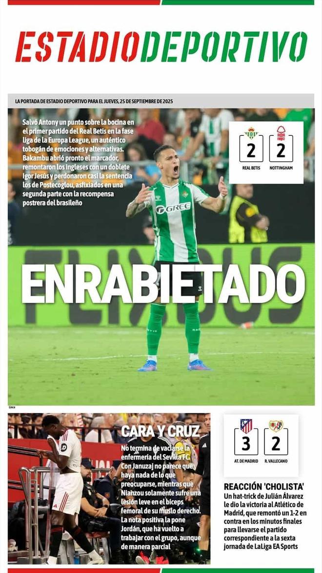 Las portadas de la prensa deportiva de hoy