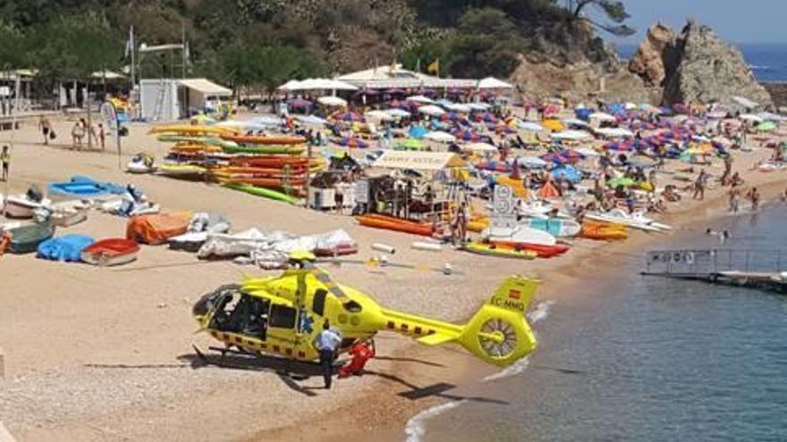 L&#039;home va ser evacuat fins al Trueta de Girona en helicòpter.