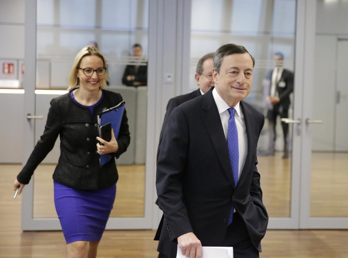 Mario Draghi, cuando ocupaba el cargo de presidente del Banco Central Europeo.