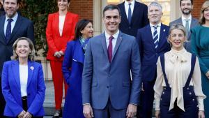 Fotografía de familia del nuevo Gobierno presidido por Pedro Sánchez.