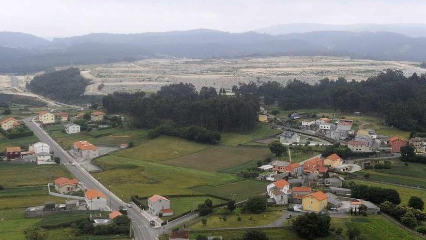 Vista aérea del polígono de Morás, situado en el concello de Arteixo.