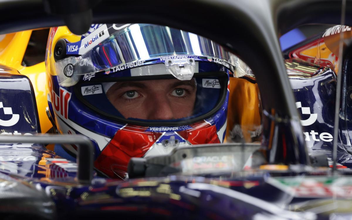 Max Verstappen, durante los test de Bahrein
