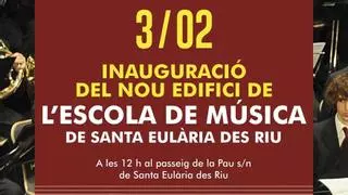 El sábado se inaugura la nueva Escuela Municipal de Música de Santa Eulària que permitirá incrementar las materias ofrecidas y facilita el acceso