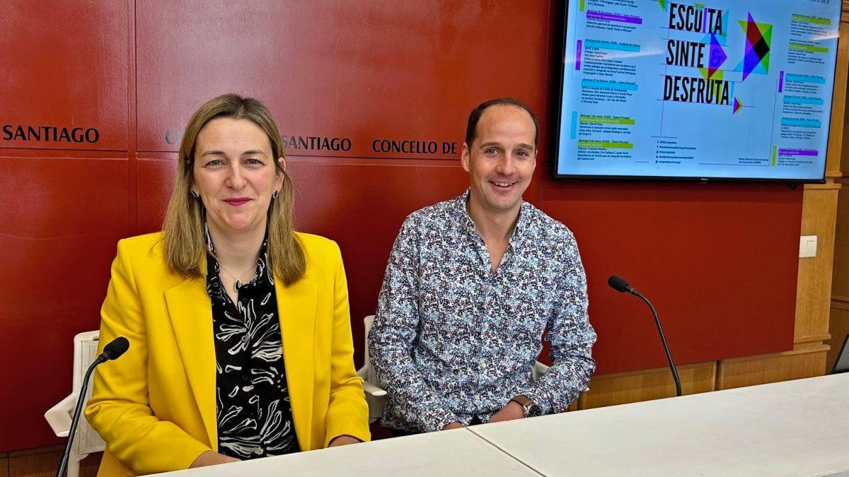 Míriam Louzao y David Fiuza, en Raxoi.