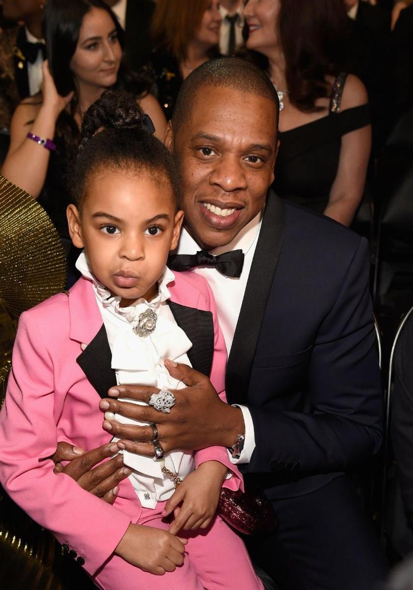 Blue Ivy y Jay-Z en los Grammy 2017