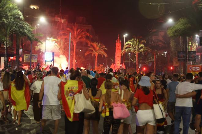 Las mejores imágenes de la celebración de la victoria de España en Alicante