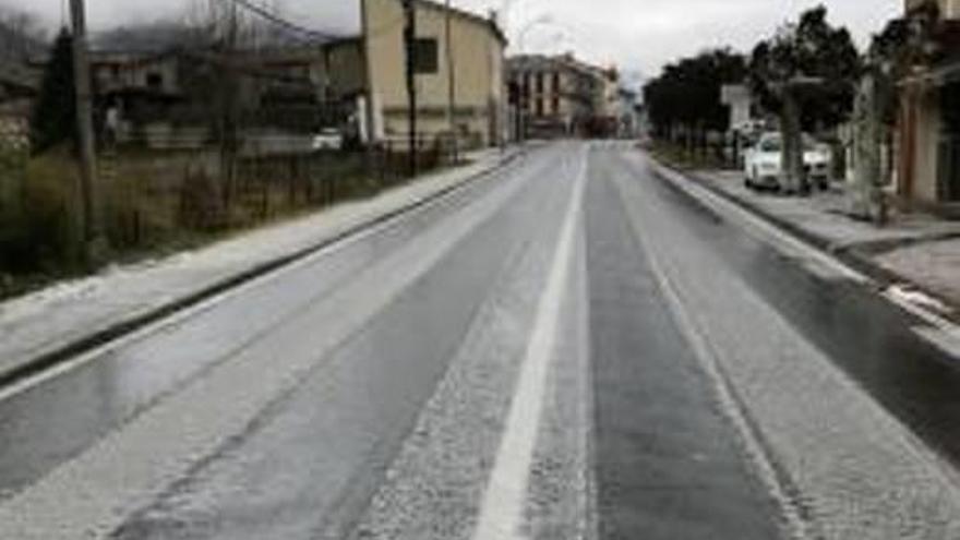 La Vall de Bianya va quedar emblanquinada.